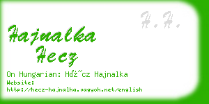 hajnalka hecz business card